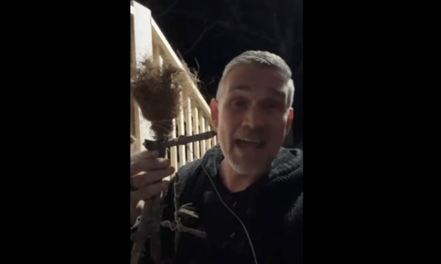 Pastor Greg Locke burns voodoo doll he claims was found on his property